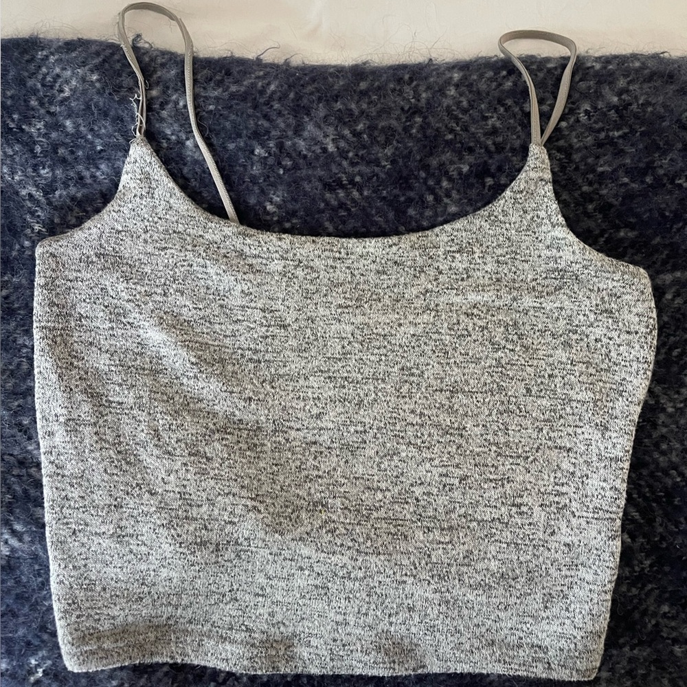 Grey crop tank
